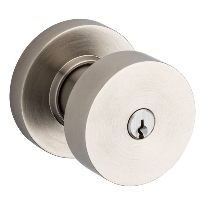 Rose Emergency Egress Keyed Entry, Lifetime Satin Nickel