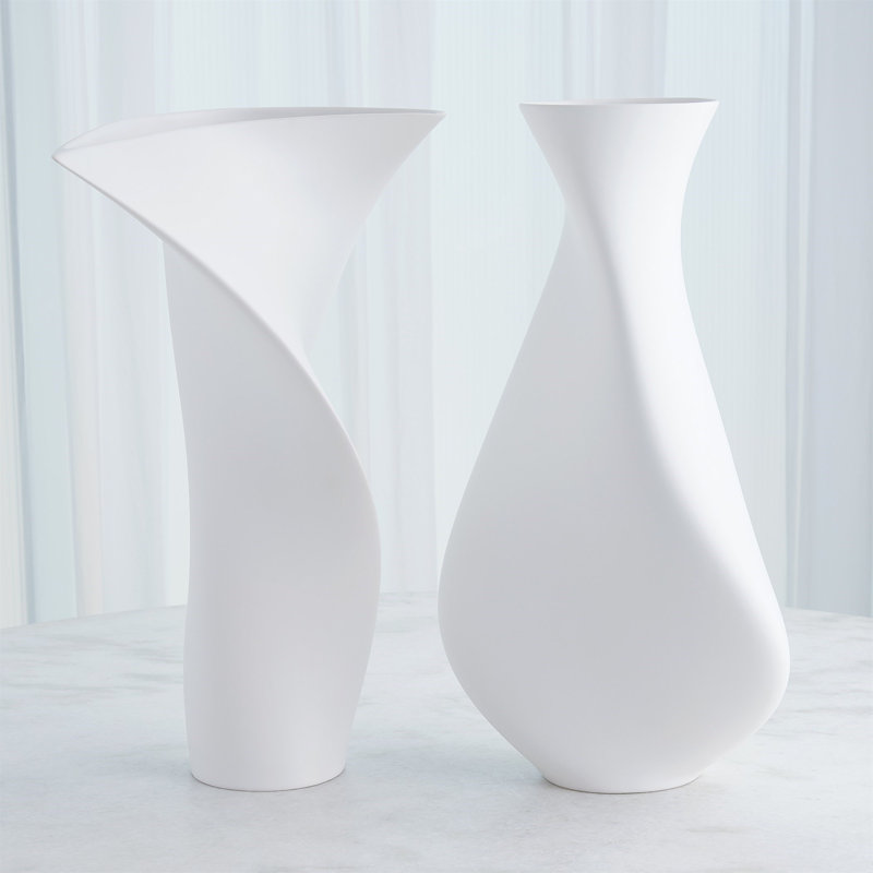 Serenity Vase-Matte White