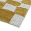 Rectangle Canales géométrique tissé à la machine recyclé P.E.T. Tapis jaune / blanc-1089900967