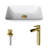 Sottile 18" L x 13" W x 4" H Rectangular Glass Vessel Bathroom Sink with 10" H Faucet-99843981