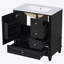 Meuble-lavabo 30 po avec lavabo, une porte avec tablette et trois tiroirs, porte à fermeture douce, noir-1239889742