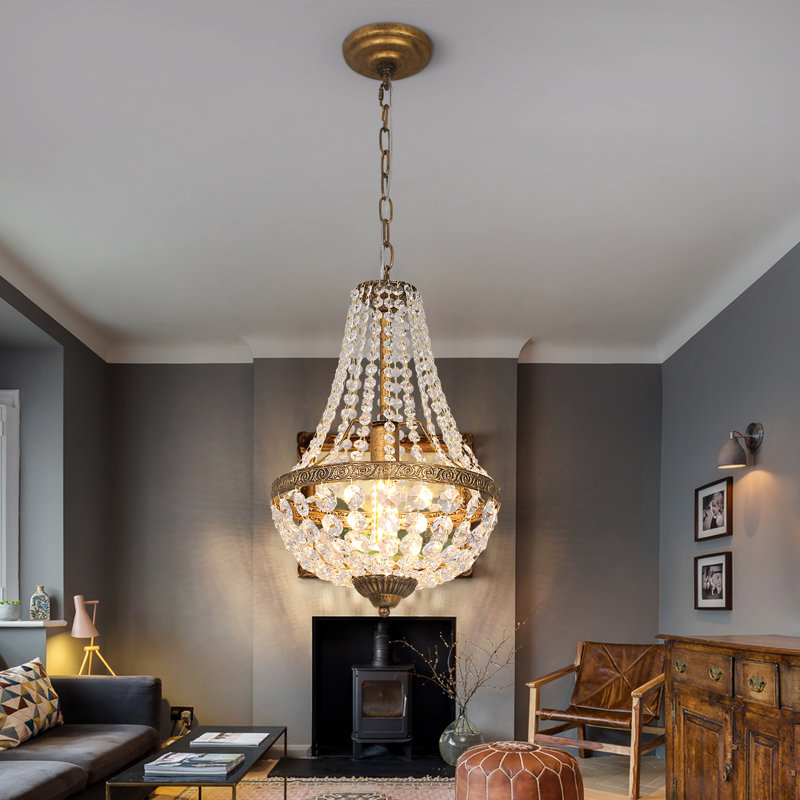 1 - Light Chandelier, Gold