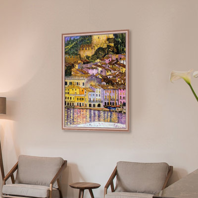 Malcesine sur le lac de Garde par Gustav Klimt - reproduction d'art encadrée