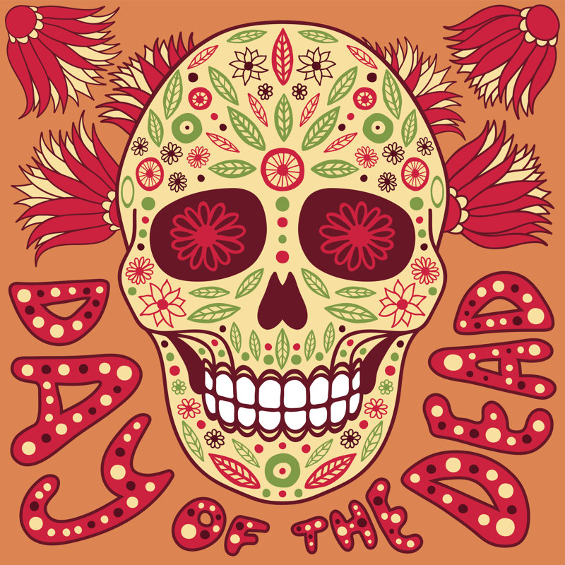 Day Of The Dead by Oko_elena - Wrapped Canvas Print, 91cm H x 91cm W