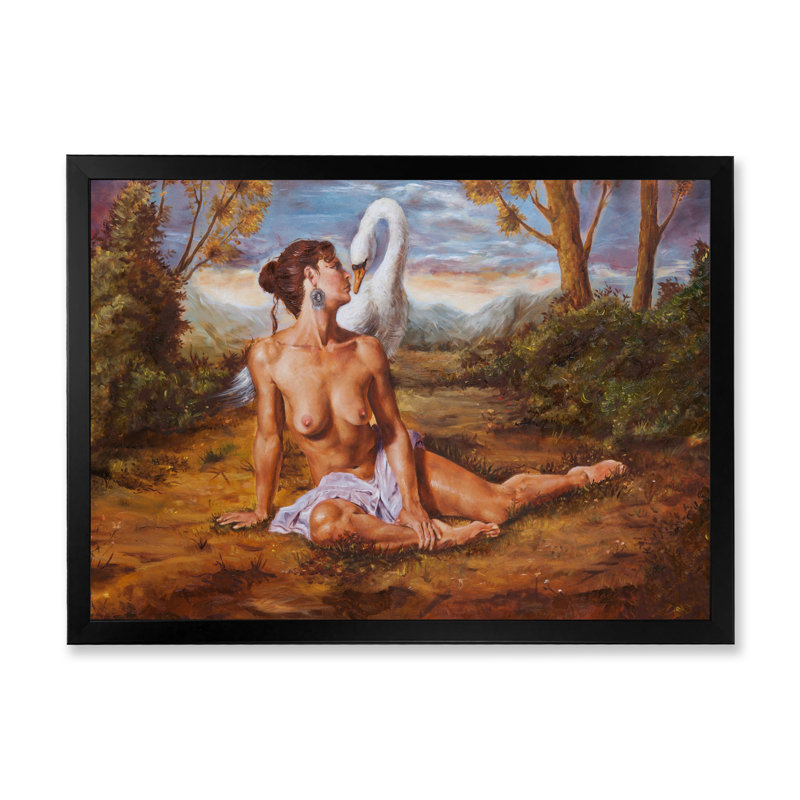 «Italian Italian», portrait de Giovane Donna - Impression sur toile, H 12 po x l 20 po x P 1 po, Cadre photo noir