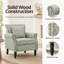 Fauteuil Vintage avec accoudoirs roulés et pieds en bois-543799881