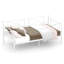Canapé-lit simple en métal 2-en-1 avec rampes-489074316