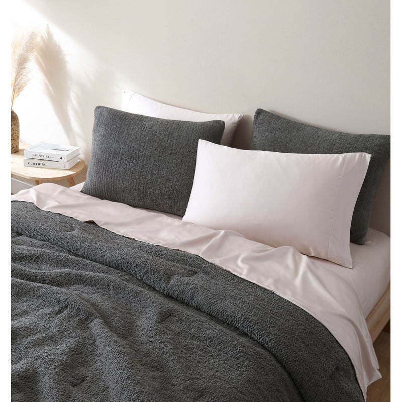Snug Sham Set, Standard, Granite