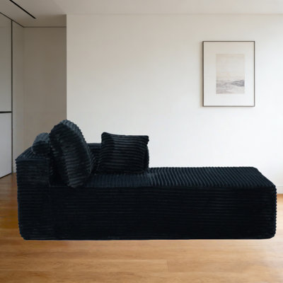 Cloud Modular Sectional Couch Modern Minimalist Upholstered Couches, Comfort Modular Sectional Sofa For Living Room, Boneless Couches With Deep Seat, Corduroy Fabric And Memory Foam Sectional Couches With Oversized Chaise - Single Right Facing Chaise
