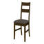 Chaise de salle à manger, hauteur 37 po, ensemble de 2, rembourrée, latérale, salle à manger, cuisine, bois massif brun