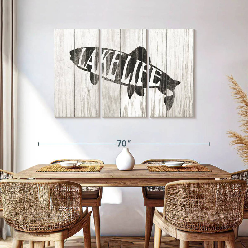 Plaque murale Kema Lake Life, H 36 po x l 57 po
