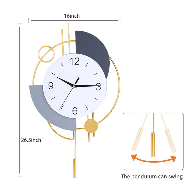 Aleighna Metal Wall Clock