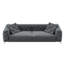 Lit convertible 4 pièces avec assise de 72 cm de profondeur, mobile et réglable par boutons, style moderne pour chambre à coucher, couleur orange, pieds invisibles, couleur gris.