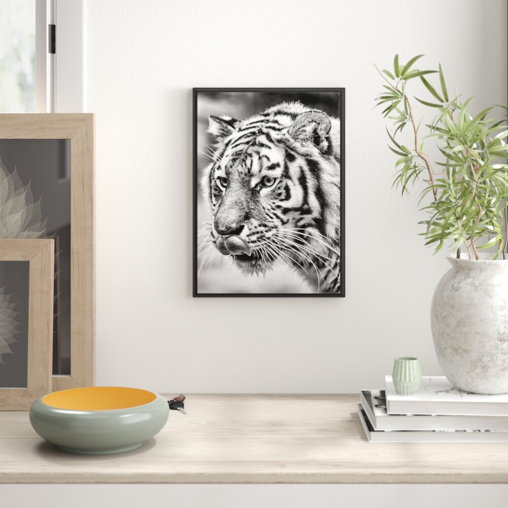 Gerahmtes Wandbild anmutiger Tiger