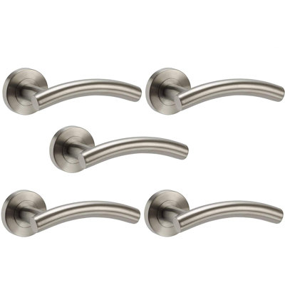 5 Pairs Arched T-Bar Door Handle