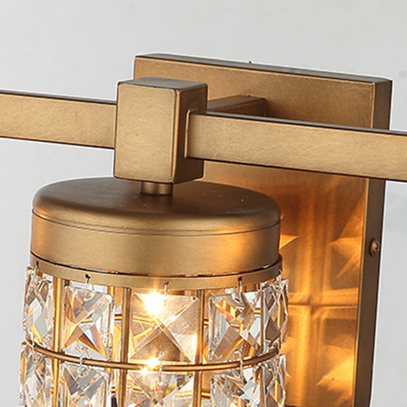 Lusteria 20 In. Modern Gold Bathroom 3-Light Wall Sconce