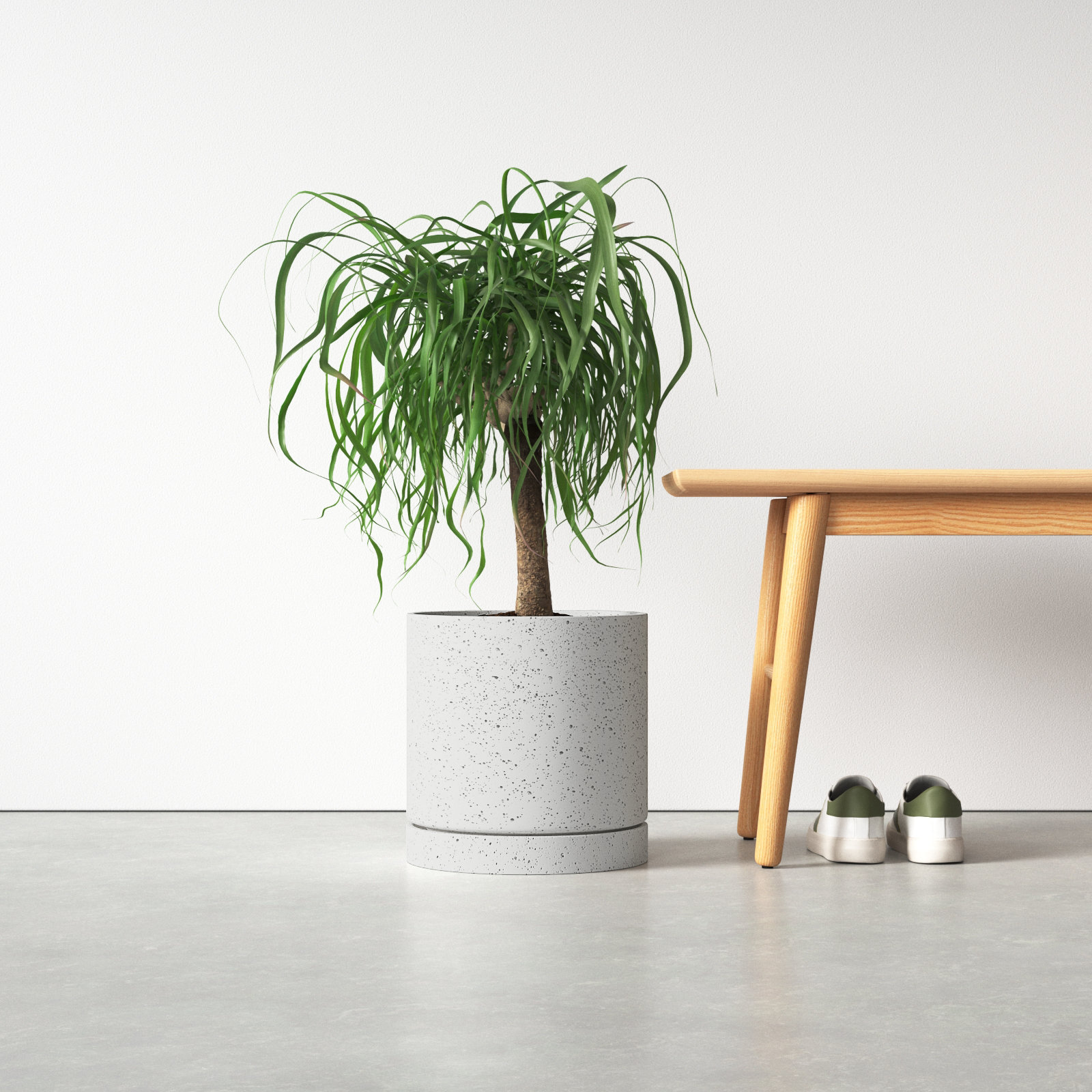 Concrete Pot Planter, 11.25" H x 11" W x 11" D