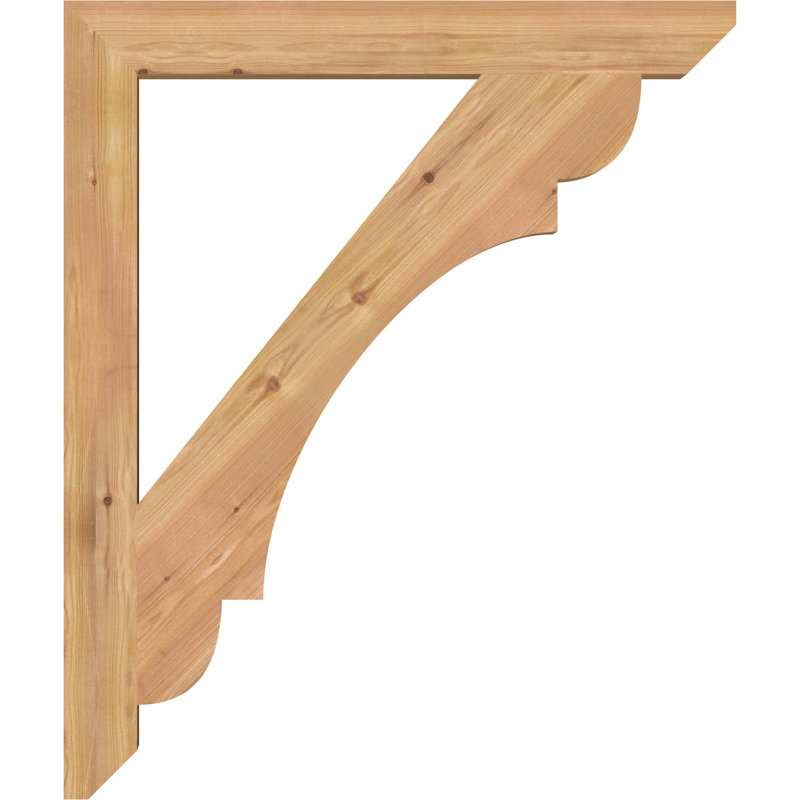 Support en bois / corbeau, Cèdre rouge de l'Ouest (lisse), H 38 po x l 3,5 po x P 32 po