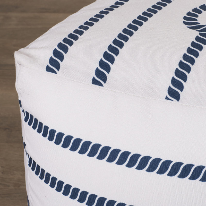 Remmington Upholstered Pouf, Ivory