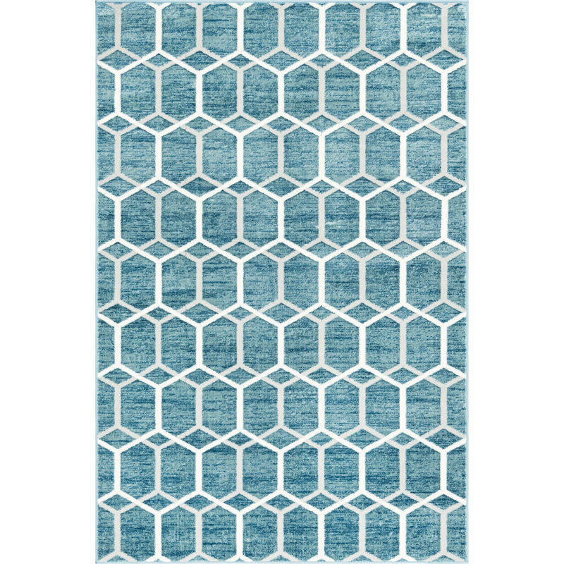 Linares Geometric Hand Woven Area Rug, Rectangle 183 x 274cm