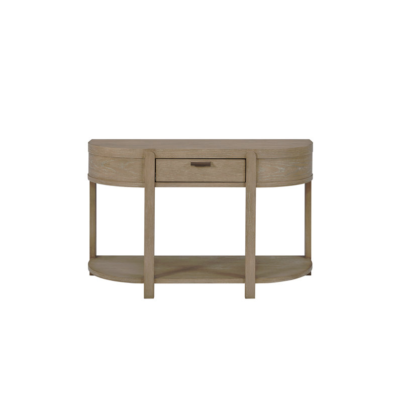Console incurvée à 1 tiroir - Caramel