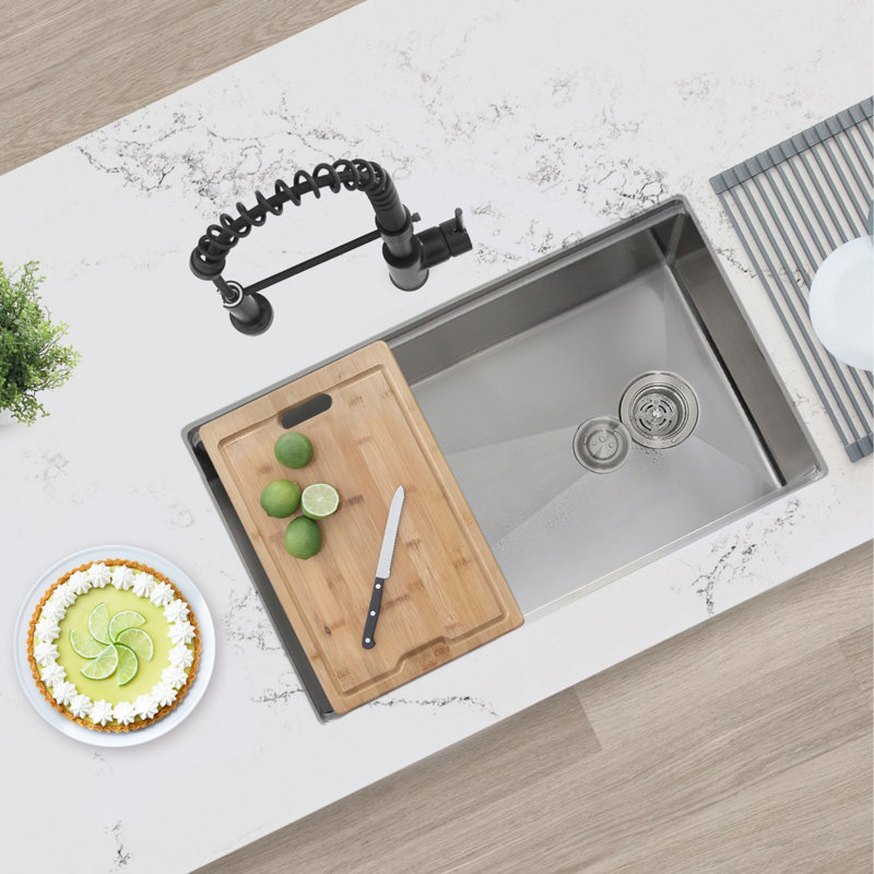 17-inch Bamboo Cutting  board For Kitchen Sink