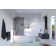 Ursa 34 in. x 58.25 in. Frameless Gray Tinted Single Fixed Bath Panel