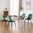 Kavi Minimalist Dining Chairs Faux Leather Upholstered Seating With Cushioned Backrest & Sturdy Metal Legs, Ideal For Home, Kitchen, Dining Room, Bedroom-1455440032