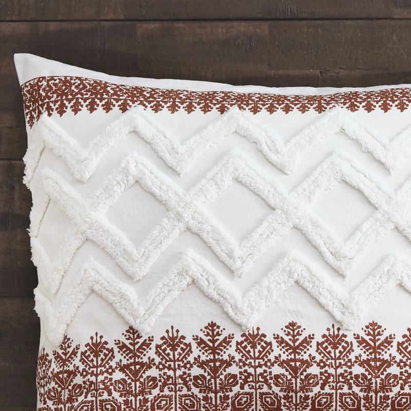Édredon double / grand avec capitonnage en chenille - Rembourrage en coton blanc naturel