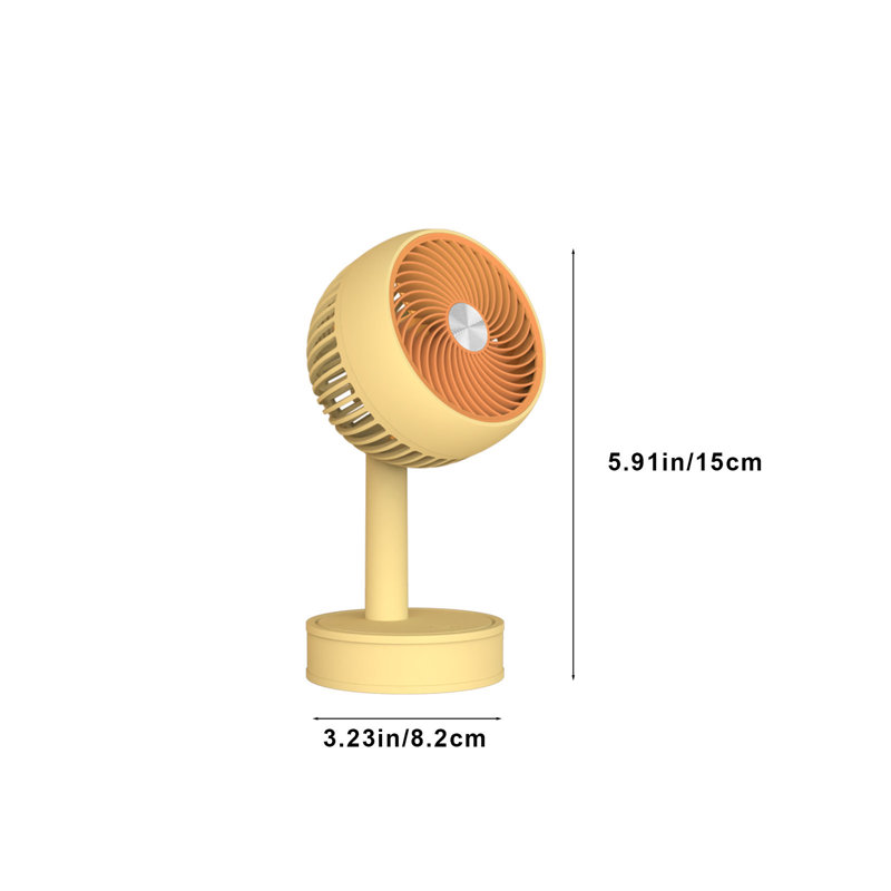 Kbndieu Summer Home Portable Usb Charging Fan Office Desk Mute Three-speed Optional  Desktop Fan Rotatable