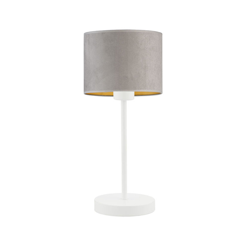 Letina Metal Desk Lamp, White, Grey/Gold
