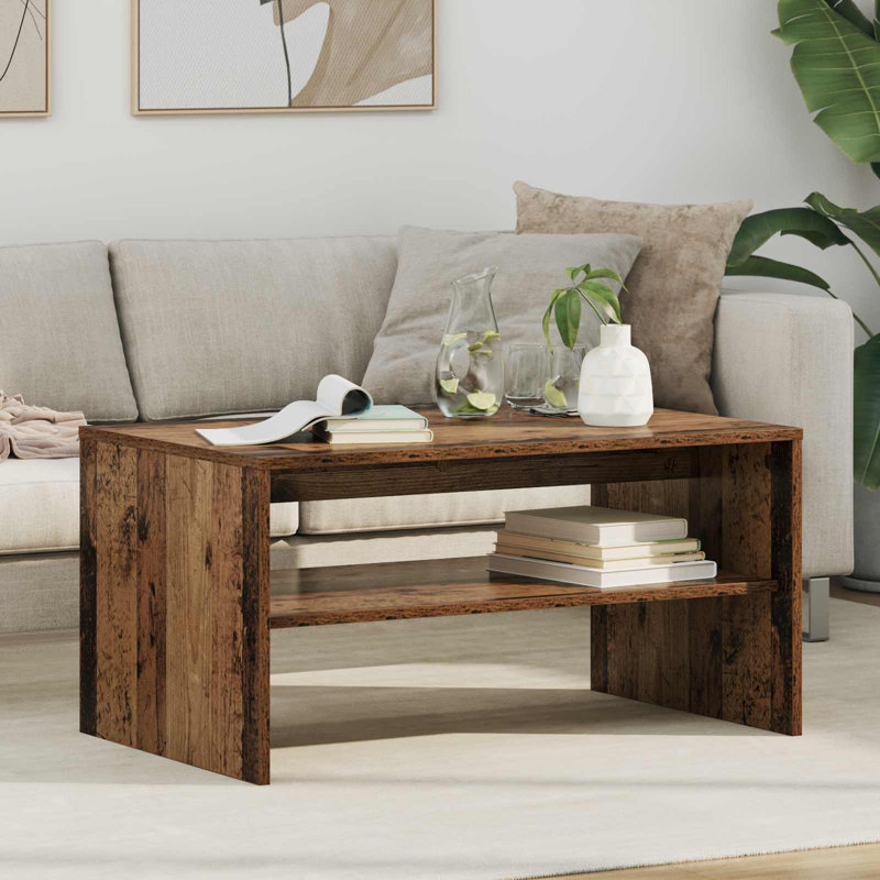Coffee Table with Storage, 40cm. H x 80cm. L x 50cm. W, Old Wood