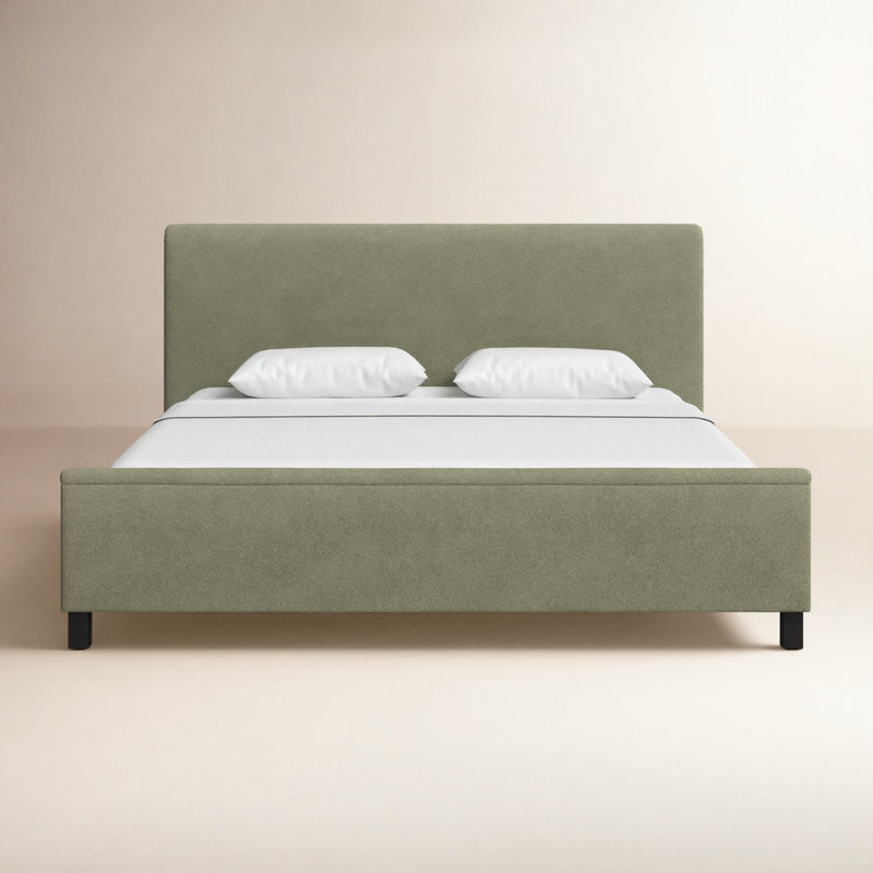 Maisara Upholstered Bed, Queen, Sage Green