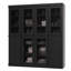 Garde-manger Jango 100% bois massif 65 po avec verre transparent, portes solides et tablettes réglables-770478286