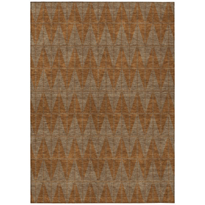 Machine Washable Indoor/Outdoor Kugler ACN2415 Geometric Rug