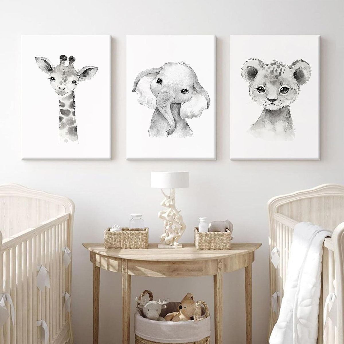 Bloomsbury Market Nursery Wall Art Decor Baby Animal Canvas Wall Art ...