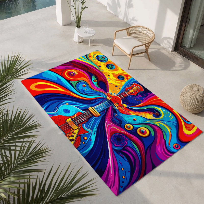 Tapis intérieur et extérieur Shimmer Flux, Rectangle 1 pi 6 po x 2 pi 6 po