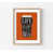 Tan Single Picture Framed with Mat