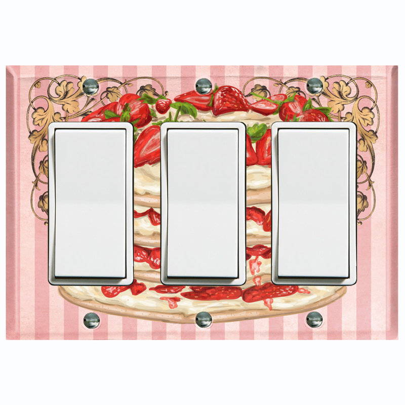 Plaque murale berçante à 3 couches Strawberry Layered Cake