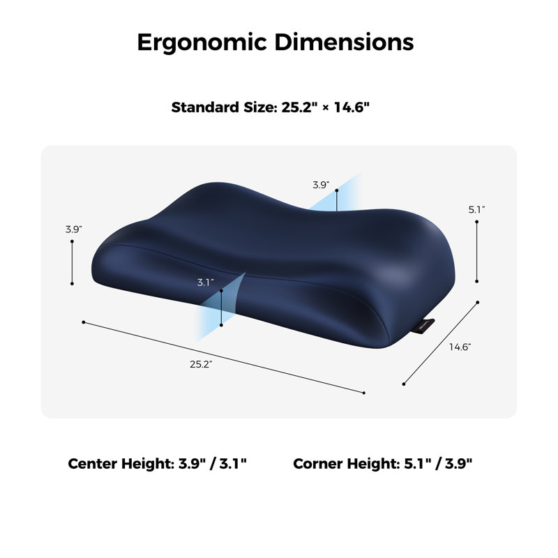 CoolNest Cooling Gel Memory Foam Pillow with Ergonomic Support – 2 Pack, 2