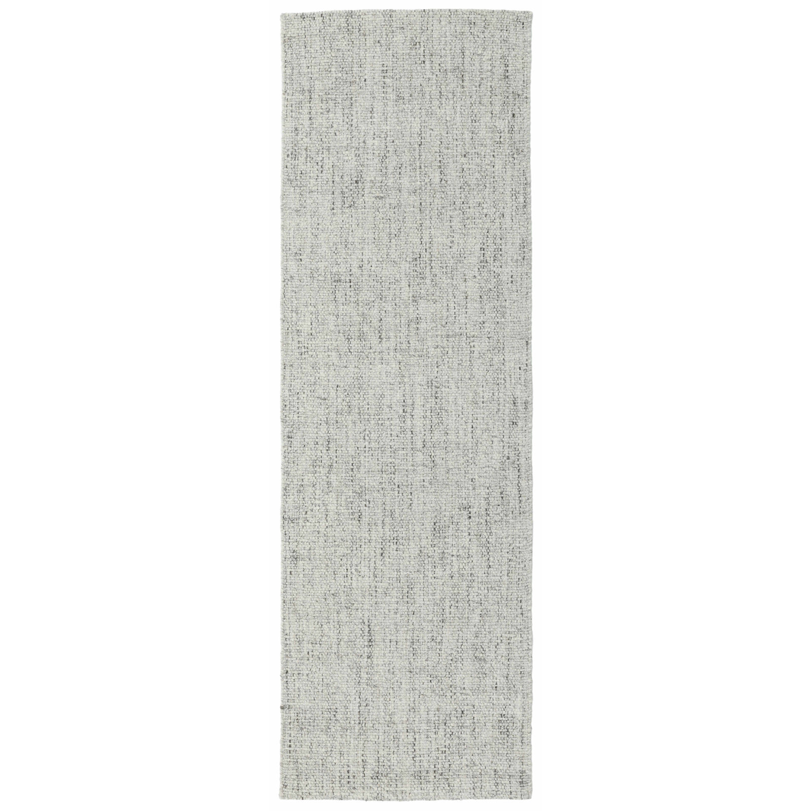 Flatweave Abstract Wool Rug, Gray, Runner 2'6" x 8'