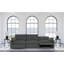 Canapé modulaire Roca gris foncé-105300498