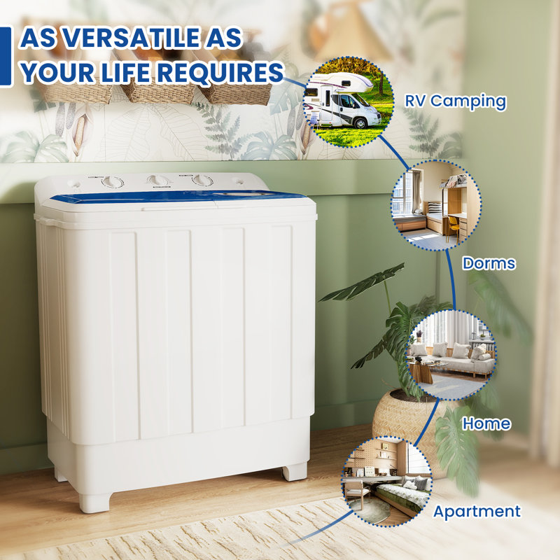 Auertech Portable Washer And Spinner in White