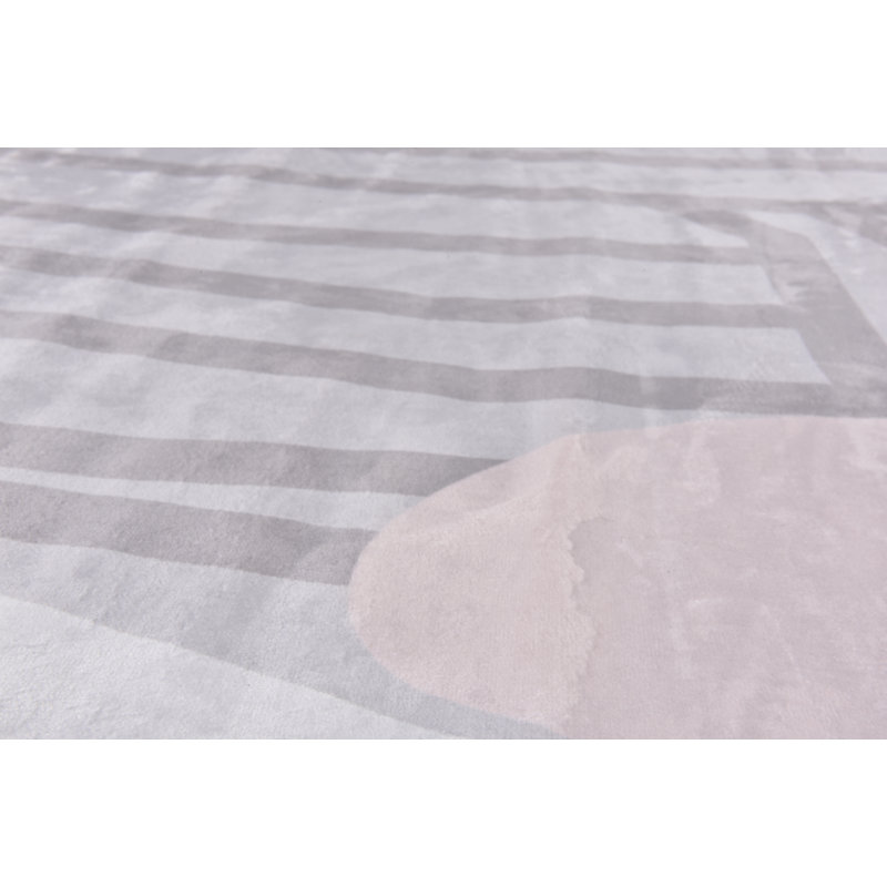 Machine Woven Grey/Pink Indoor Rug, Novelty 140 x 200cm