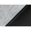 Table d'appoint chic avec une spacieuse base rectangulaire rectangulaire en stratifié gris et des pieds en métal noir