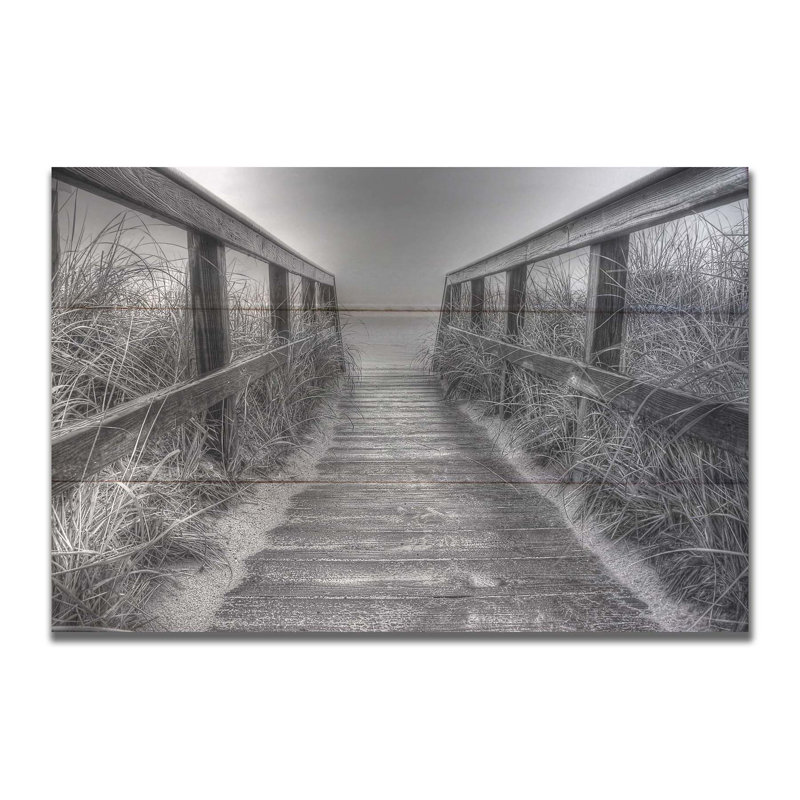 «Cape Cod» par Kelly Wade sur, H 20 po x l 30 po, Sans cadre en bois, Gris