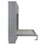 Grand lit escamotable mural avec armoires, gris