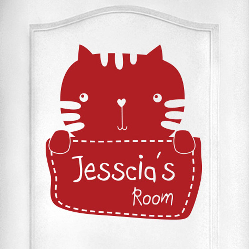 Animals Wall Decal, Dark Red
