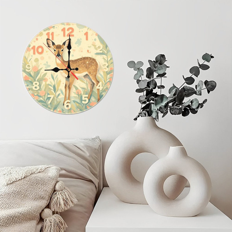 Deer Wall Clock Decor