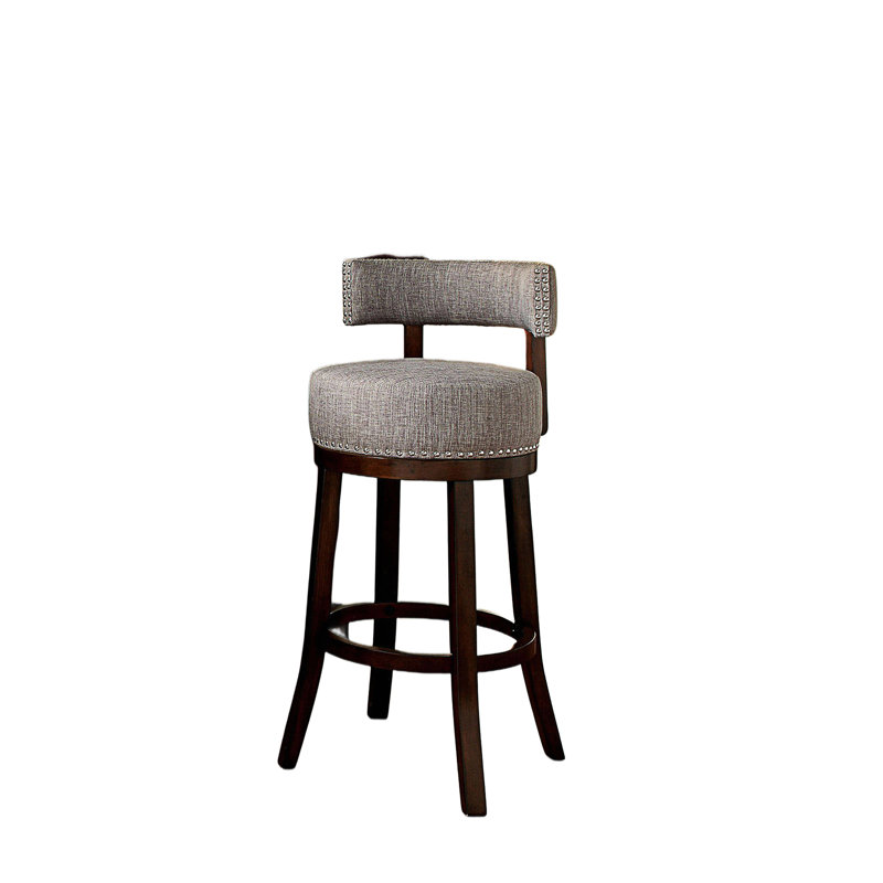 Ensemble de 2 chaises de bar, Gris clair, Tabouret de comptoir (siège d'une hauteur de 24 p